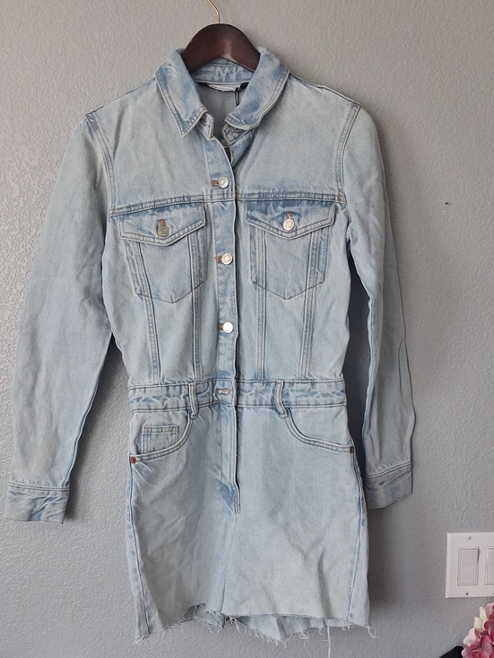 Zara Dresses & Skirts - Zara Light Blue Denim Mini Dress